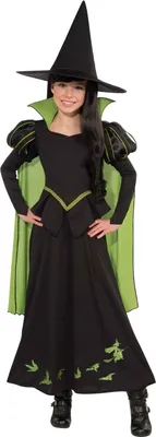 Image de Wizard Of Oz - Costume '" 'La méchante sorcière de l'Ouest' - Fille BN4991 (S) (Vert/Noir)