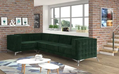 Obrázek produktu pro Rohová pohovka Čalounění pohovky Tvar L Obývací prostor Sedací souprava Chesterfield