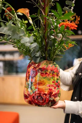 Zdjęcie produktu dla TS Collection - Blumentopf hoch Rose rouge - 21x24