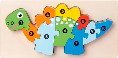 Image de 3D trafic animal dinosaure blocs de puzzle avec des invites numériques, adapté aux enfants âgés de 18 mois et plus,Dinosaure 2#
