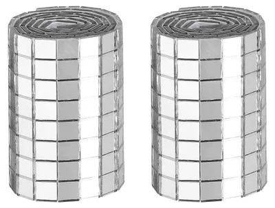 Produktbild von Spiegel-Mosaikfliesen - Selbstklebend - Für Basteldekoration und Kunstprojekte - 960 Stück, 5 x 5 mm, Silber