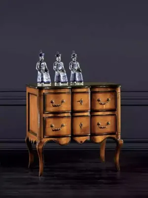 Immagine prodotto di Comodino con 2 cassetti, mobiletto contenitore in legno, armadietto, comodini, colore marrone
