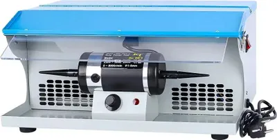 Zdjęcie produktu dla DM-5 – polerka do biżuterii – 200 W – 0–8000 obr./min – odsysanie pyłu – urządzenie stołowe – 45,5×30×20 cm – wtyczka UE 220 V