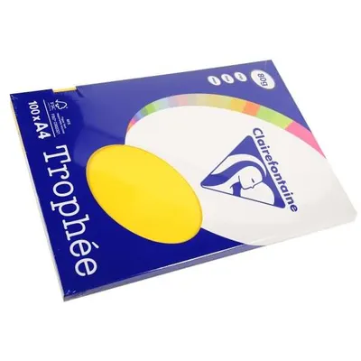 Obrázok produktu pre Clairefontaine 4117C Clairefontaine Kopierpapier Trophée canariengelb DIN A4 80 g/qm 100 Blatt