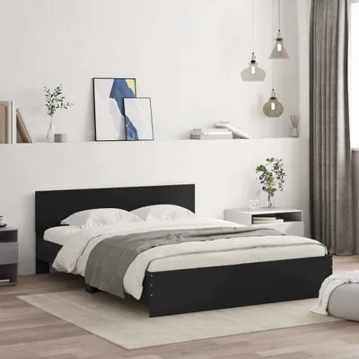 Obrázek produktu pro Maison Exclusive - Rám postele s čelem černý 150 x 200 cm