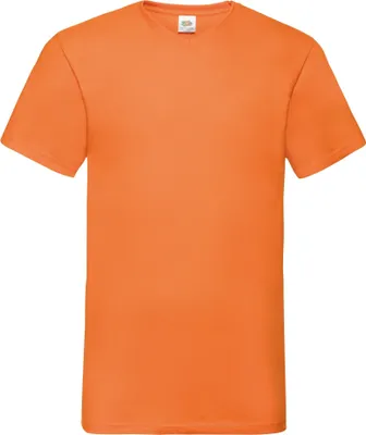 Image de Fruit Of The Loom T-shirt Valueweight col V pour homme, manches courtes BC338 (S) (Orange)