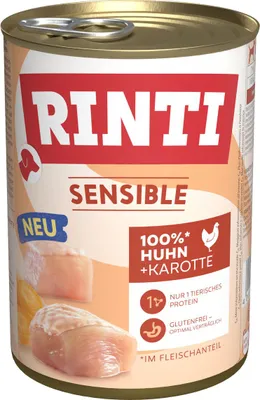 Produktbild von Rinti Sensible mit Huhn + Karotte 400 g - 12 Stück