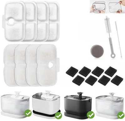 Obrázek produktu pro Sada aktivního uhlíkového filtru č. 8 pro fontánku na pitnou vodu – vícevrstvý filtr