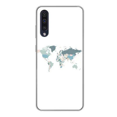 Produktbild von MuchoWow® Handyhülle Schutzhülle Hülle für Samsung Galaxy A50 Weltkarte - Pastell - Länder Silikon Softcase Handy Hülle - Mobiltelefonhülle