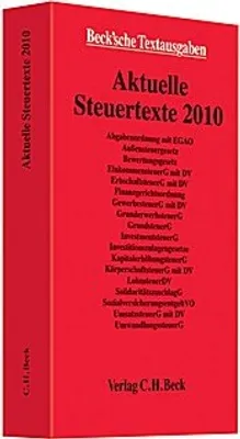 Produktbild von Aktuelle Steuertexte 2010: Textausgabe, Rechtsstand: 1. Januar 2010