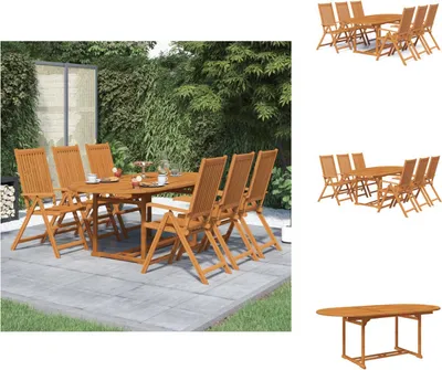 Produktbild von vidaXL 7-tlg. Garten-Essgruppe Massivholz Akazie -  Gartenmöbel-Sets