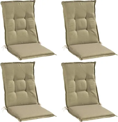 Produktbild von Gartenstuhlauflagen - Grün - Mittellehner - 4er Set