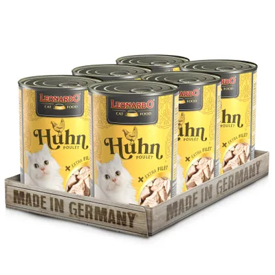 Produktbild von Leonardo Cat Food LEONARDO Huhn + extra Filet, Adult, Huhn, 400 g, Ohne Soja, Ohne künstliche Farbstoffe
