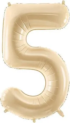 Immagine prodotto di Folienballon Zahl 5, 72 cm, cremig