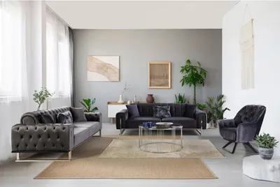 Produktbild von Designer Wohnzimmer Set Sofagarnitur 3+3+1 Sitz Möbel  Garnituren 3tlg.