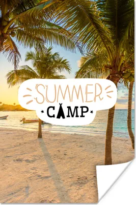 Produktbild von MuchoWow® Poster Sommer - Camp - Sprichwörter - Palmen 20x30 cm - Papierdruck