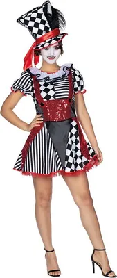 Produktbild von Clown Pierrot Harlekin Zirkus Clownkostüm Karneval Damen Kostüm 38