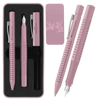 Produktbild von Faber-Castell 201528, Rose, 2 Stück(e), Kugelschreiber + Füllfederhalter