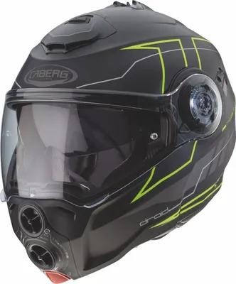 Produktbild von Caberg Klapphelm Droid Blaze , Schwarz Gelb Fluo, XS