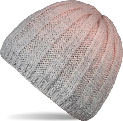 Produktbild von styleBREAKER Uni Strickmütze mit Farbverlauf und Rippstrickmuster, Thermo-Fleece Innenfutter, Winter Mütze 04024196