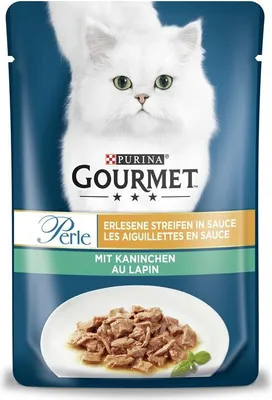 Produktbild von GOURMET Perle Erlesene Streifen mit Kaninchen, Adult, jede Rasse, Kaninchen, 85 g