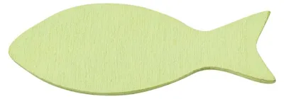 Produktbild von 15 Holzstreuteile Fisch hellgrün