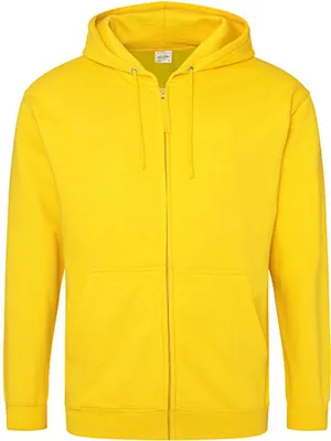 Immagine prodotto di Just Hoods JH050 | Felpa con cappuccio con zip / Zoodie da uomo - Colore: Giallo sole - Taglia: M
