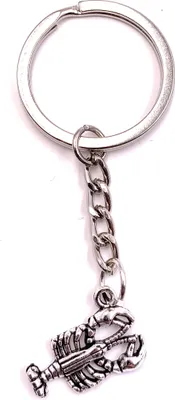 Zdjęcie produktu dla Onwomania Brelok do kluczy Skorpion Jadowite zwierzę Srebrny metalowy wisiorek Charm