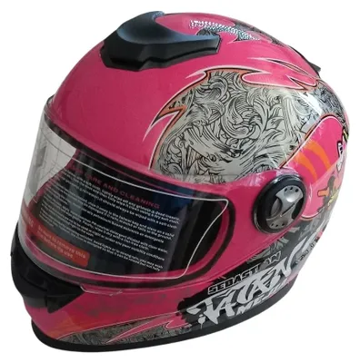 Produktbild von Integralhelm Helm Kinderhelm Motorradhelm Motorrad Crosshelm Mejia Pink Größe XXS
