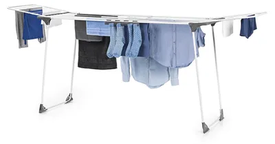 Wäschetrockenständer XXL, 25 m Trockenlänge, ausziehbar bis 260 cm, mit Rollen