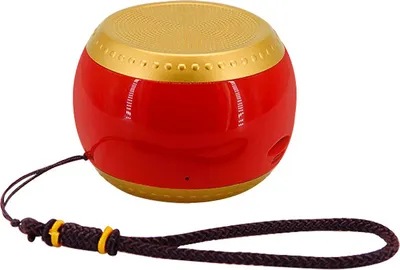 Produktbild von INF Mini Tragbarer Bluetooth-Lautsprecher mit Holzmaserung - Rot
