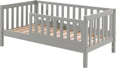 Produktbild von FURNLUX Kids Single Bed Toddler Grey 70x140cm / Hauptfarbe: Grau / Abmessungen: 76 x 148 x 60 cm