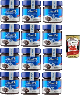 Produktbild von Crema spalmabile Fondentissima Cioccolato fondente Streichcreme aus dunkler Schokolade von Fondentissima, 12x200 g+ Italian Gourmet polpa 400g