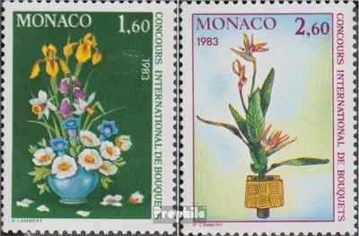 Produktbild von Briefmarken Monaco 1982 Mi 1558-1559 (kompl.Ausg.) gestempelt Blumenbinderei
