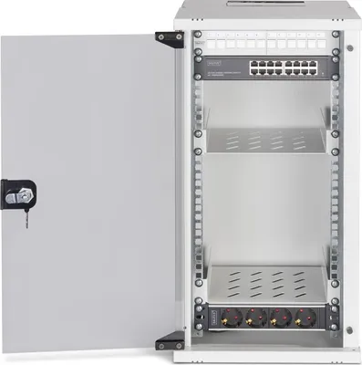 Productafbeelding van Digitus DN-49104-SET DIGITUS Netzwerk-Set 254 mm (10") - 12HE, 315x300 mm (BxT)we