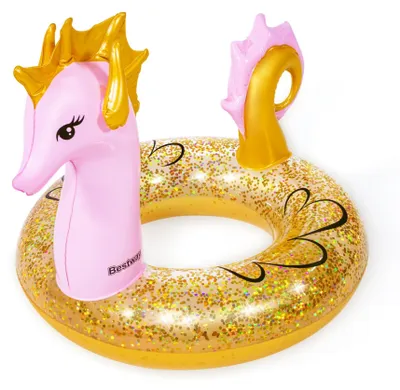 Image de Bouée hippocampe à paillettes 115 cm