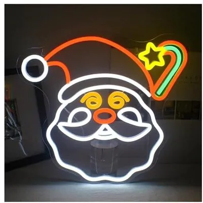 Image de Panneau lumineux de Noël, panneau néon de Noël, guirlande lumineuse LED de Noël, décoration de Noël