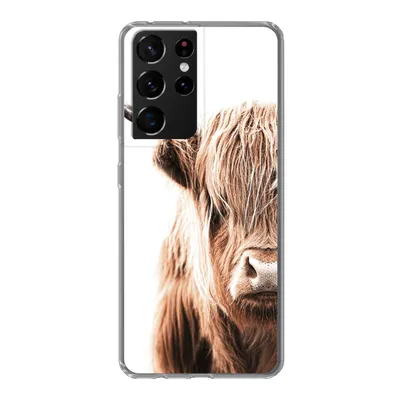 Produktbild von MuchoWow® Handyhülle Schutzhülle Hülle für Samsung Galaxy S21 Ultra Schottischer Highlander - Kuh - Tiere Silikon Softcase Handy Hülle - Mobiltelefon