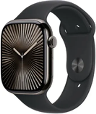 Immagine prodotto di Apple Watch serie 10 gps + cellular, busta in titanio 46 mm in upka con cinturino sportivo in nero - taglia s/m