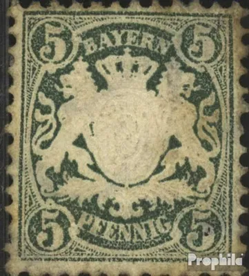 Produktbild von Briefmarken Bayern 1876 Mi 38 gestempelt Staatswappen