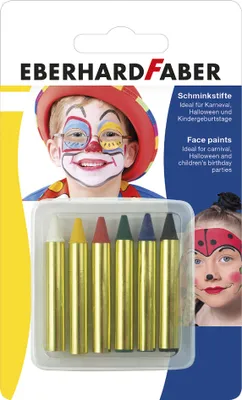 Produktbild von EBERHARD FABER Schminkstifte kurz 6 Farben