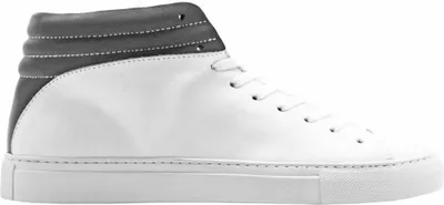 Produktbild von Herren Sneaker Weiß mit hohem Schaft und grauem Fersenbereich