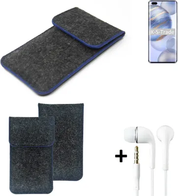 Produktbild von K-S-Trade Handy Schutz Hülle kompatibel mit Huawei Honor 30 Pro+ Schutzhülle Handyhülle Filztasche Pouch Tasche Case Sleeve Filzhülle dunkelgrau,