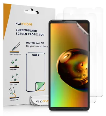 Produktbild von kwmobile 3x Displayschutzfolie kompatibel mit Sony Xperia 10 V Folie - klare Schutzfolien Set in transparent