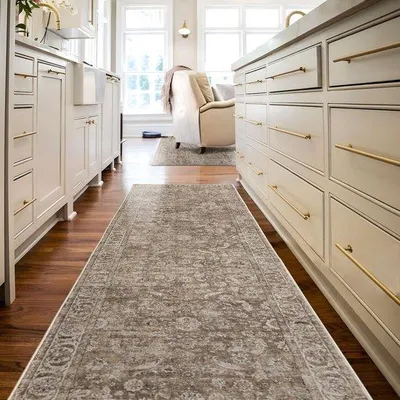 Image de Tapis de couloir antidérapant de style bohème pour le couloir et la cuisine