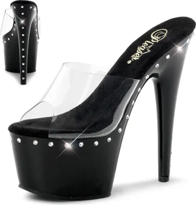 Produktbild von ADORE-701LS Damen Slipper von Pleaser, Transparent EU 37, US 7