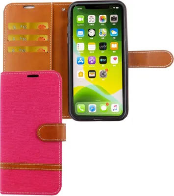 Produktbild von Apple iPhone 11 Handy Hülle Schutz-Tasche Case Cover Kartenfach Etui Wallet Pink