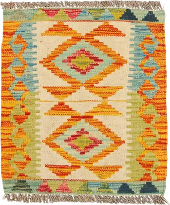 Zdjęcie produktu dla Kilim Kaudani Oryginalny Autentyczny Ręcznie Wiązany 58x43 cm (GalleriaFarah1970)