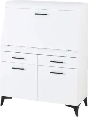 Produktbild von Sekretär Schreibtisch Bürotisch Tisch Büromöbel "Secret I" weiß matt MDF