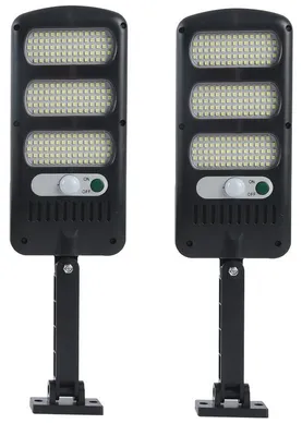 Produktbild von Solar-Außenleuchte 2er-Pack, 213 LEDs, 1200 Lumen, Wasserdicht IP65, Mit PIR-Bewegungsmelder, Für Garten Und Außenwand